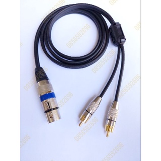 Dây tín hiệu jack cắm canon âm-2 jack cắm bông sen av