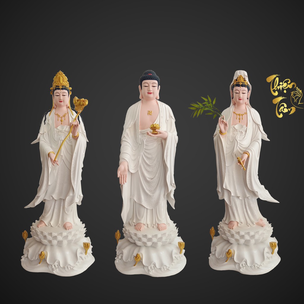 Tượng Đại Thế Chí Bồ Tát cao 70cm – Đứng – Màu Vàng  025VD-DTC
