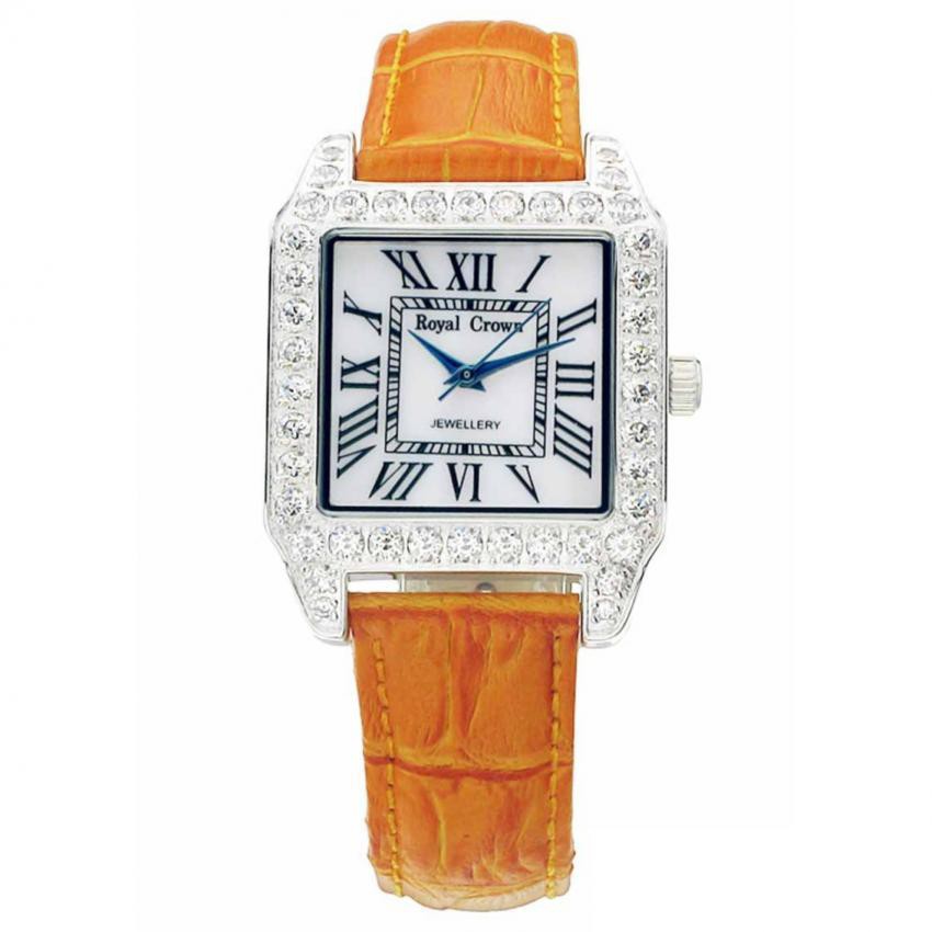 Đồng hồ nữ chính hãng Royal Crown 6104 dây da trắng
