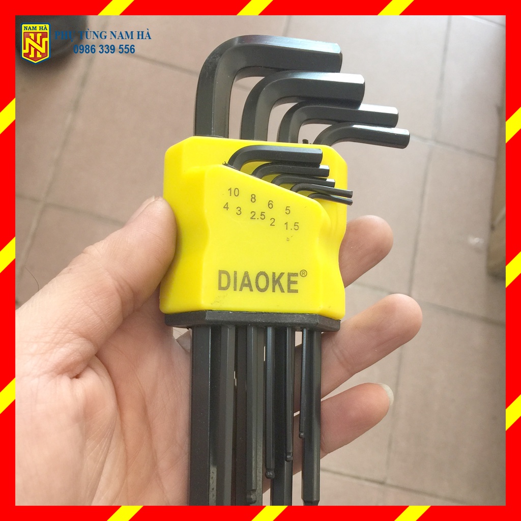 Bộ lục giác lục lăng đầu bi đa năng 9 món