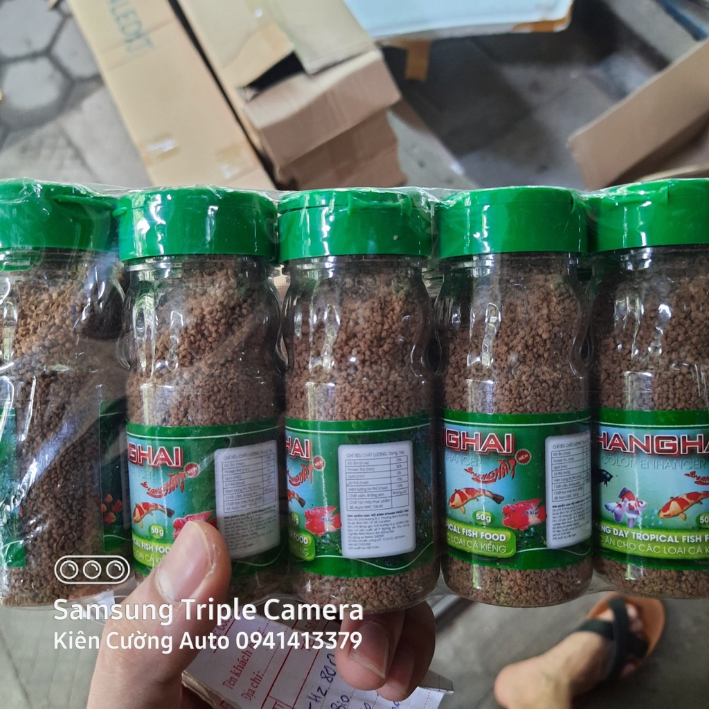 Thức ăn cám cho cá cảnh Shanghai lọ nhỏ tiện dụng lọ trung 50g 100g Orio 150g hạt chìm