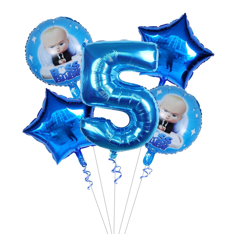 Set 5 Bong Bóng Hình Số 30 inch Trang Trí Tiệc Sinh Nhật Cho Bé