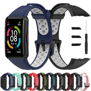 Dây đeo thay thế chất liệu silicon màu trơn cho huawei band 6 / honor band 6
