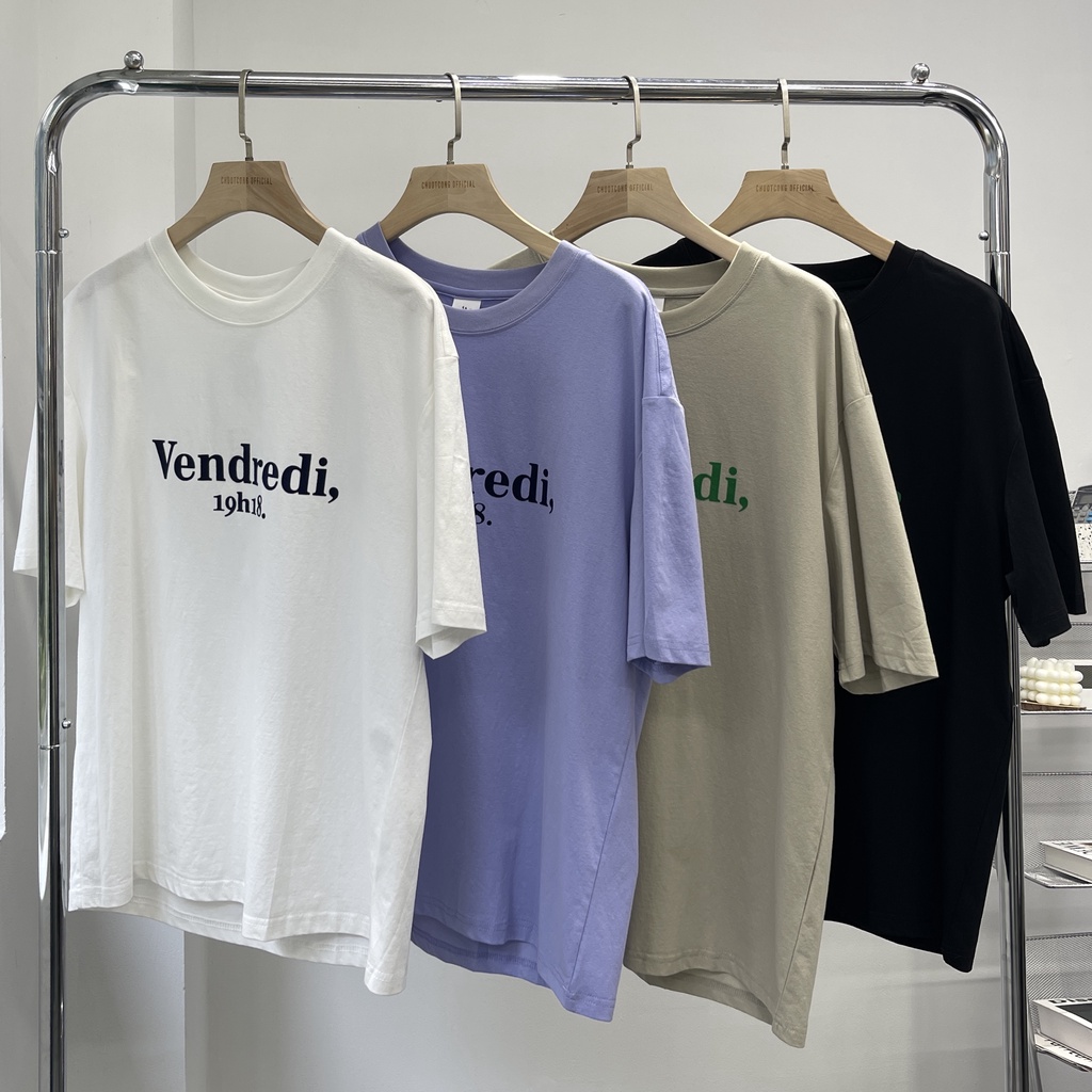 ÁO THUN IN CHỮ CHUOTCONG OFFICIAL (Trắng,Tím,Kem) 2206