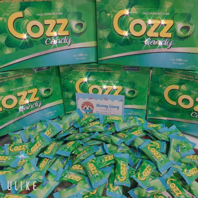 Kẹo Ngậm ho Cozz - làm ấm và thông họng, thơm miệng , hỗ trợ giảm ho đau họng và khản tiếng