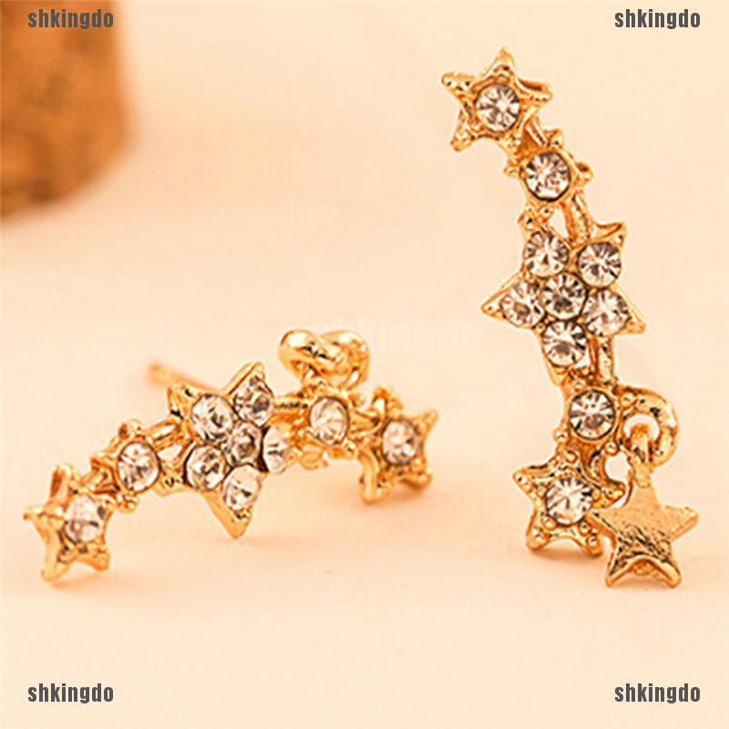 Khuyên Tai Hình Ngôi Sao Đính Đá Pha Lê Lấp Lánh