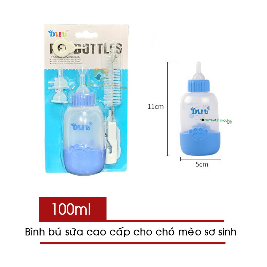 Bình Bú Sữa – Bình Ti Sữa Cho Thú Cưng Full Phụ Kiện