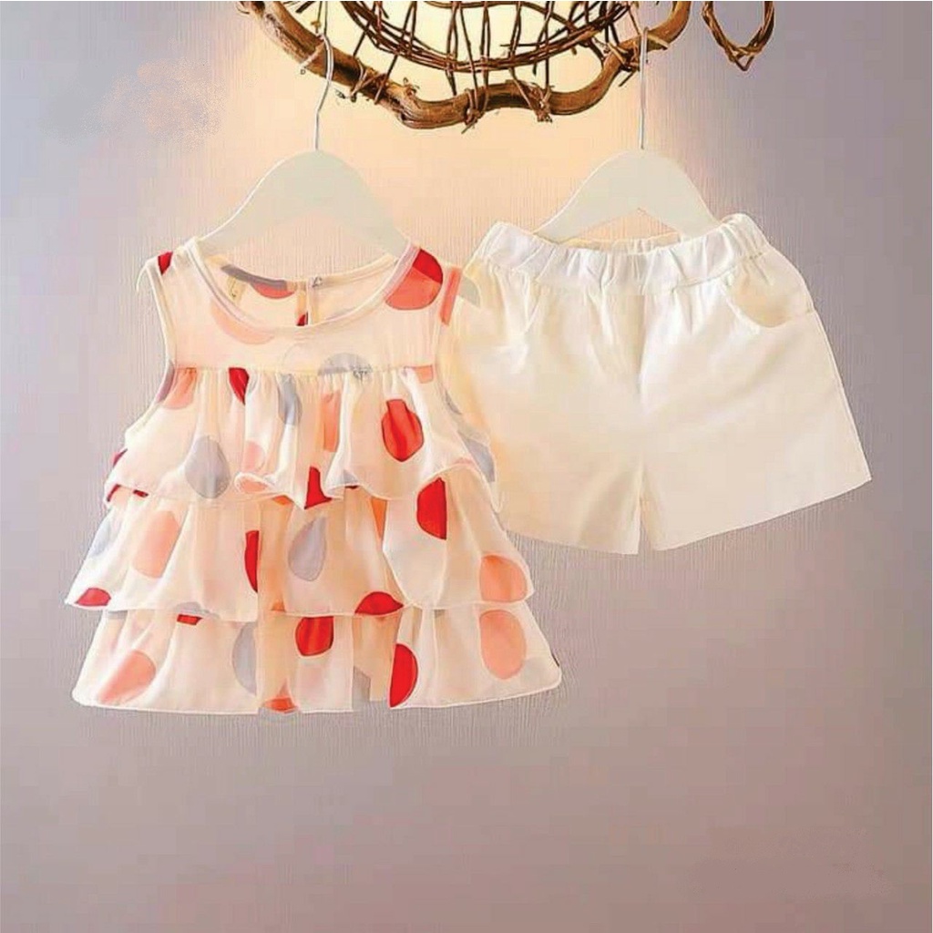 Rập giấy khổ A3 set đồ bộ bé gái BE-017 (Size 1-5)