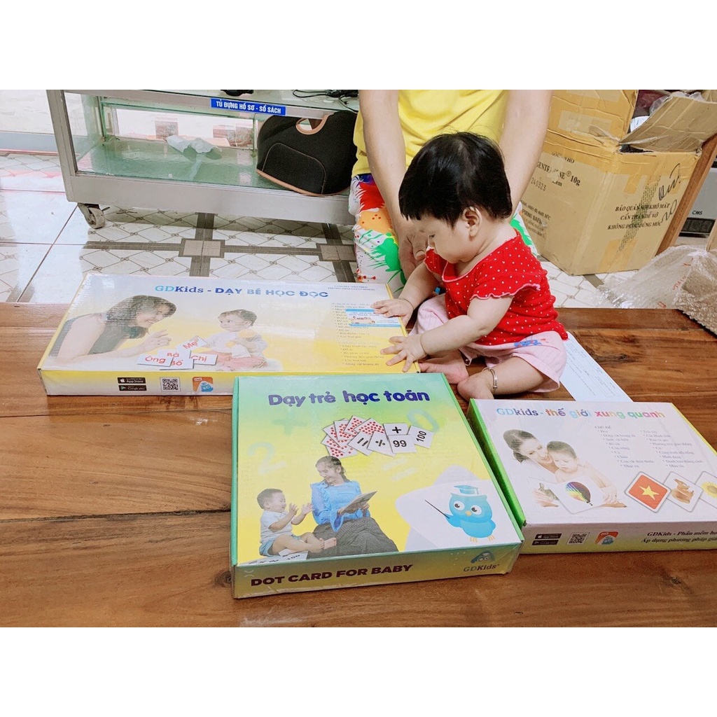 Flashcard - Combo Bộ Thẻ GDkids glenn doman Cơ Bản thế giới xung quanh thẻ toán thẻ chữ  259 thẻ - Cho bé 0- 6 tuổi