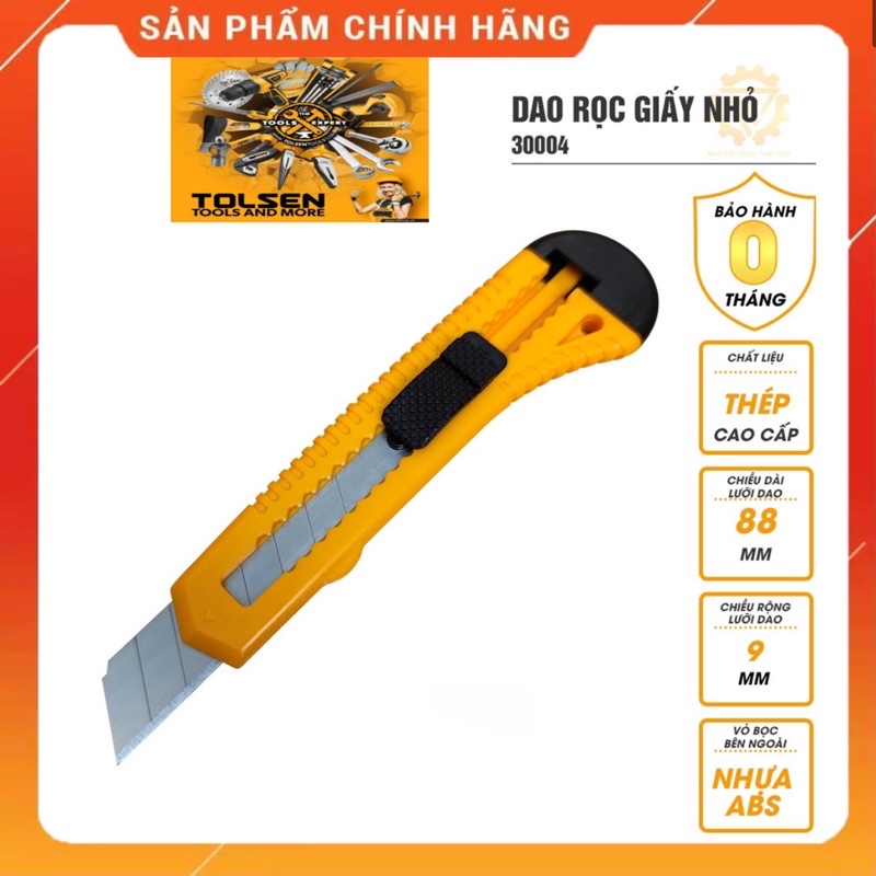 Dao rọc giấy 18mm 100mm TOLSEN Snap-off Blade Knife 30000