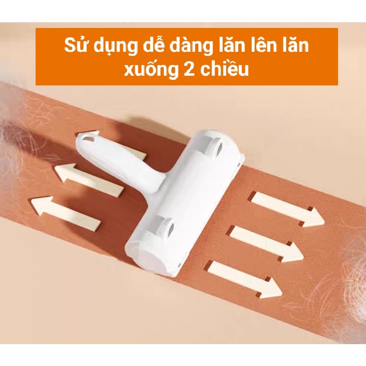 Cây lăn tĩnh điện lăn lông chó mèo trên các bề mặt vải, lăn tóc, bụi vải vệ sinh giường nệm, quần áo