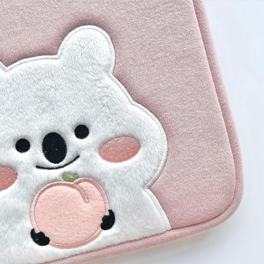 Túi đựng máy tính bảng iPad Pro 11/12.9/13/15 inch trang trí hình gấu phong cách Hàn Quốc xinh xắn