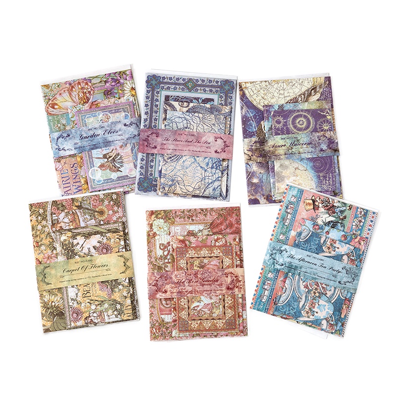 Ông Giấy 6 Phong bì Retro Cây Hoa Vườn hồng Yêu tinh Con sứa Cú Văn học Thư viết được Giấy dán niêm phong Bộ phong bì
