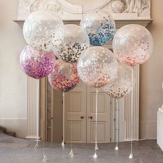 Bóng bay trong suốt nhồi kim tuyến trang trí sinh nhật, thôi nôi - Biboo Decor