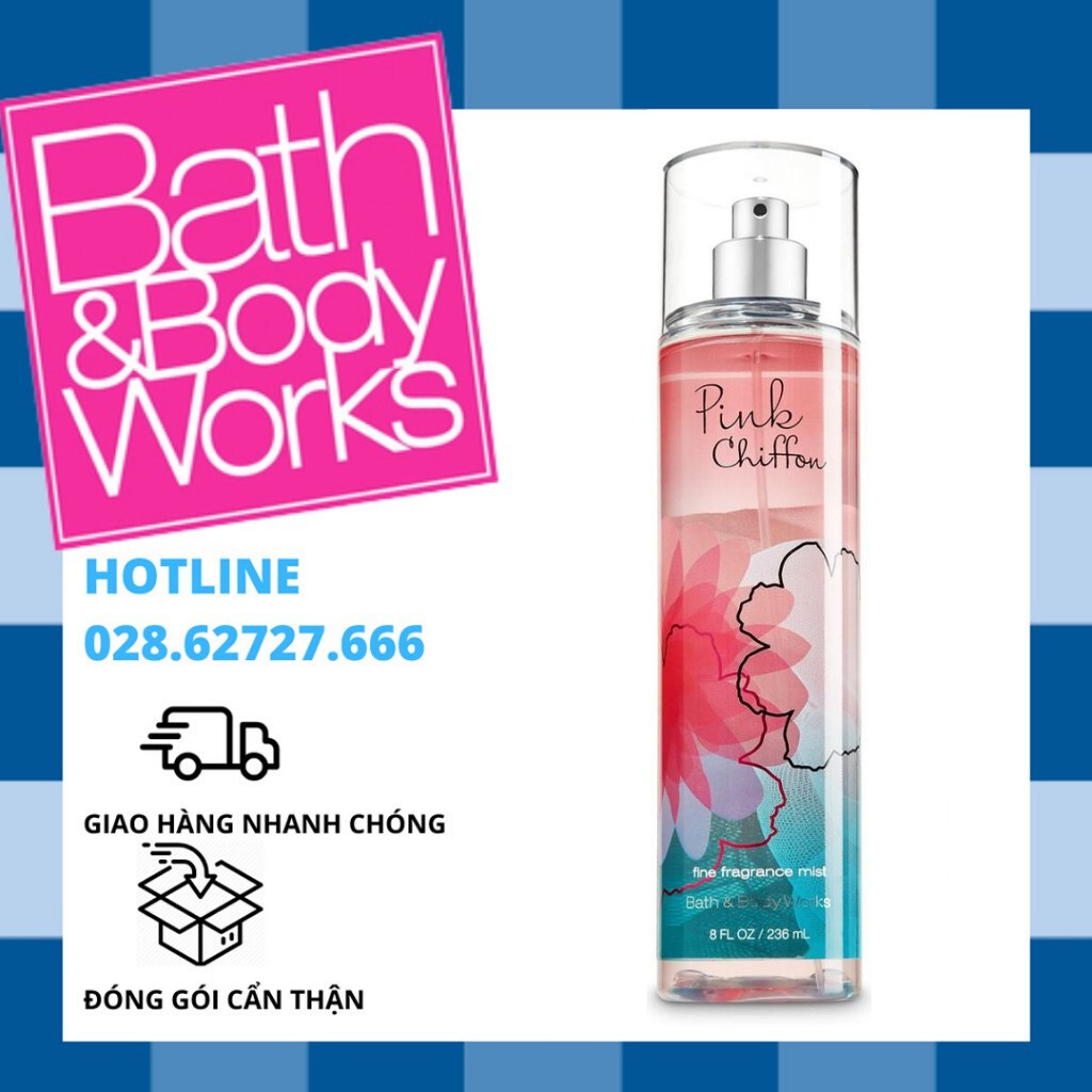 Xịt Thơm Toàn Thân Bath And Body Works - Pink Chiffon Body Mist (236ml)
