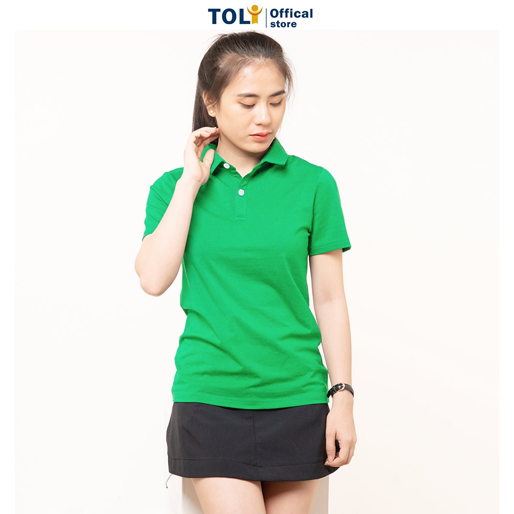 Áo thun nữ Cổ Sơ Mi (Cổ trụ) TOLI, chất cotton 4 chiều mềm mịn, co dãn Màu Vàng