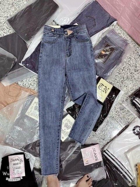 [Mã WASTMAY giảm 15% tối đa 30K đơn 150K] Quần bò jeans cạp khuy dáng ôm hàng đẹp | BigBuy360 - bigbuy360.vn