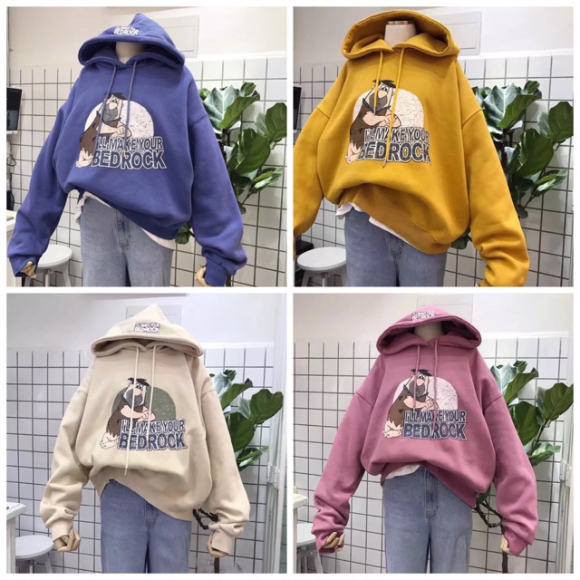 Áo hoodie nỉ oversize in BR M150 [Kèm hình thật]