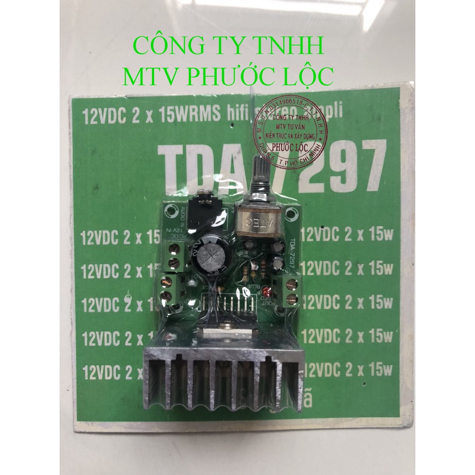BO MẠCH KHUẾCH ĐẠI LOA ÂM THANH TDA 7297- 15W-SONG MÃ