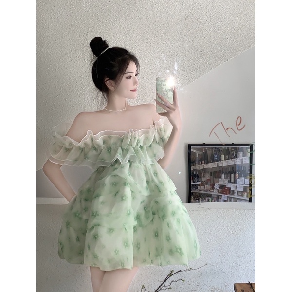ĐẦM VOAN HOA DÁNG PHỒNG ULZZANG