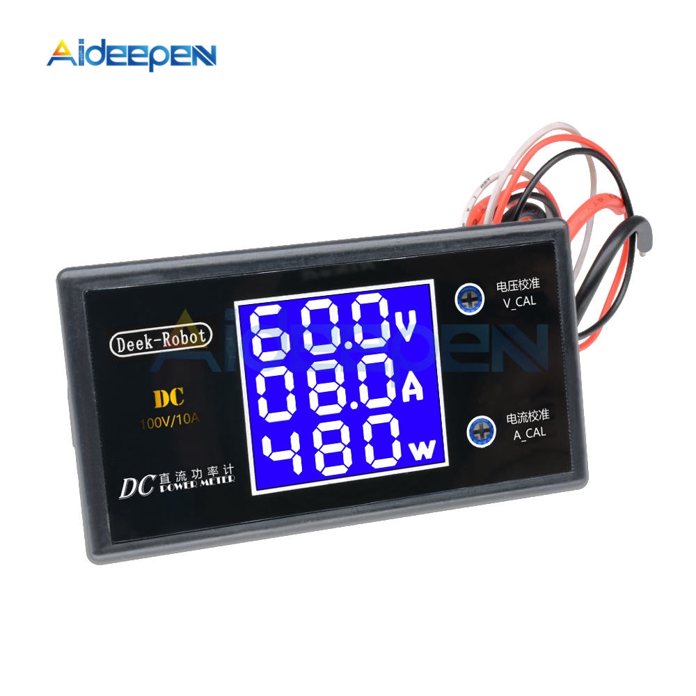 DC 0-100V 0-50V 5A 10A LCD Digital Voltmeter Ammeter Wattmeter Voltage Current Power Meter Volt Detector Tester 250W 1000W | BigBuy360 - bigbuy360.vn