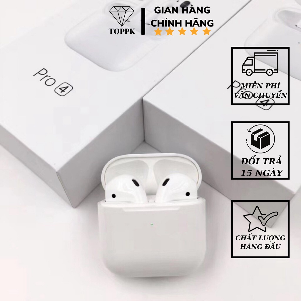 Tai nghe bluetooth Pro 4 bản Quốc Tế cao cấp định vị đổi tên Không Dây