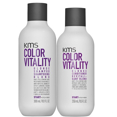 Dầu gội xả khử sắc tố vàng KMS COLORVITALITY BLONDE 300ml/250ml