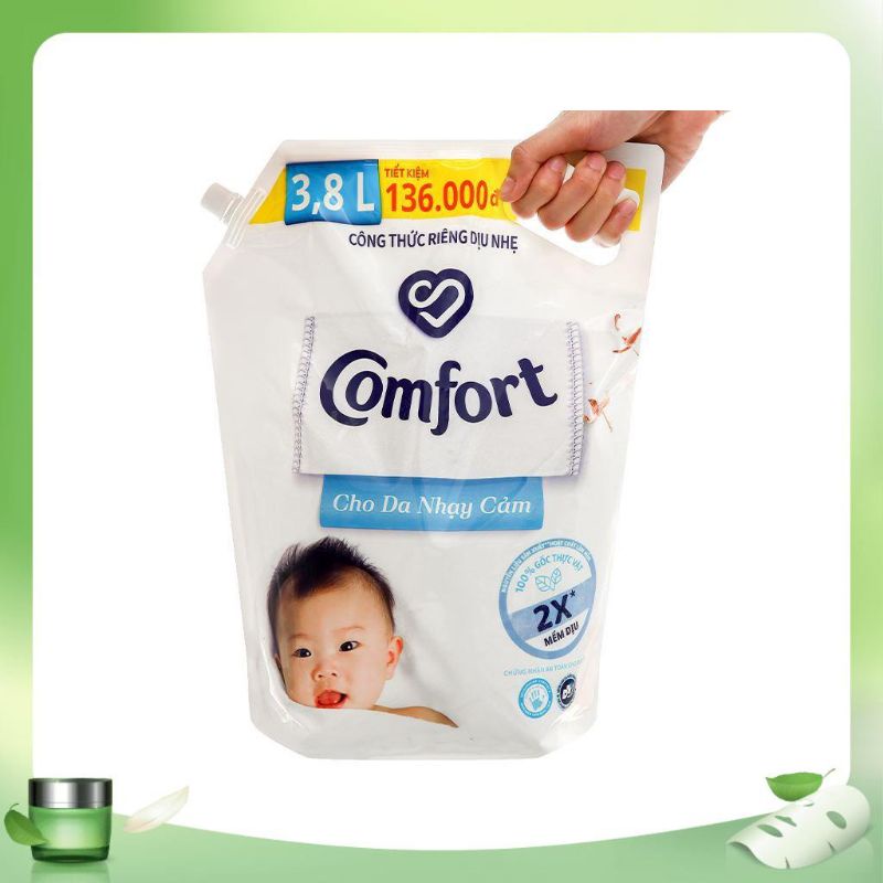 Nước xả làm mềm vải Comfort Chăm sóc Chuyên sâu Túi 3.8L