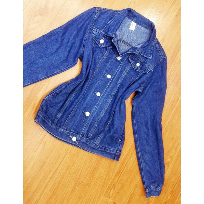 Áo khoác jean màu xanh than