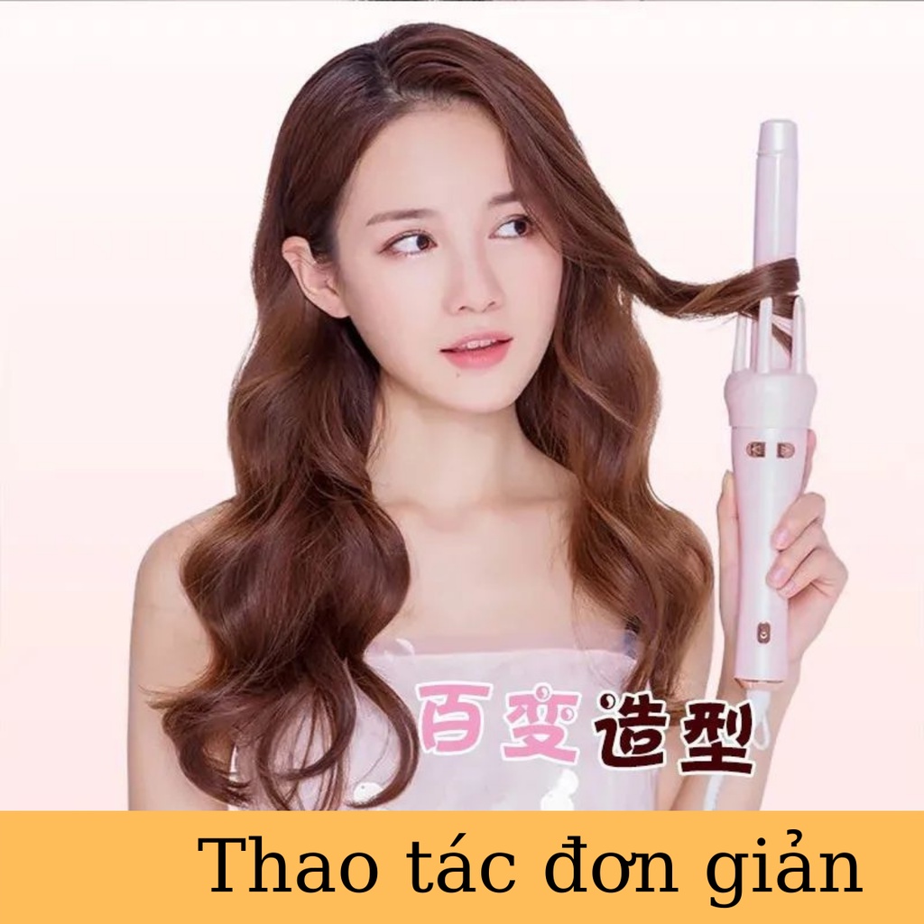 Máy Uốn Tóc Xoăn Tự Nhiên Xoay 360 độ  Vivid &amp; Vogua Bảo Hành 12 Tháng