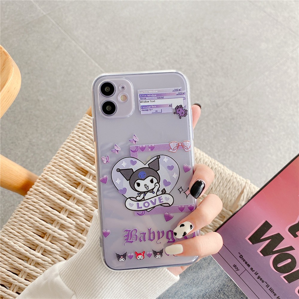 Ốp điện thoại nhựa TPU mềm họa tiết Kuromi cho iPhone 11 Pro Max X Xs Max XR 7 Plus 8 Plus 6 Plus 6S Plus | BigBuy360 - bigbuy360.vn