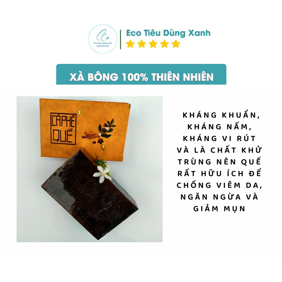 Xà bông thảo dược Sinh Dược cà phê - quế 100g