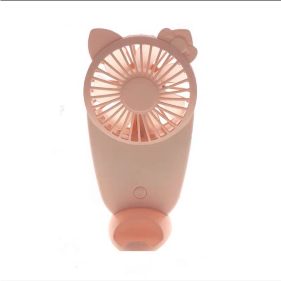 Quạt Cầm Tay Mini, Sạc USB Dễ Thương 7 Cánh Pocket Fan Có Chân Đế