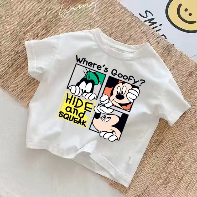 Áo Thun Cotton Ngắn Tay Phong Cách Mới 2022 Cho Bé Gái Dễ Phối Đồ
