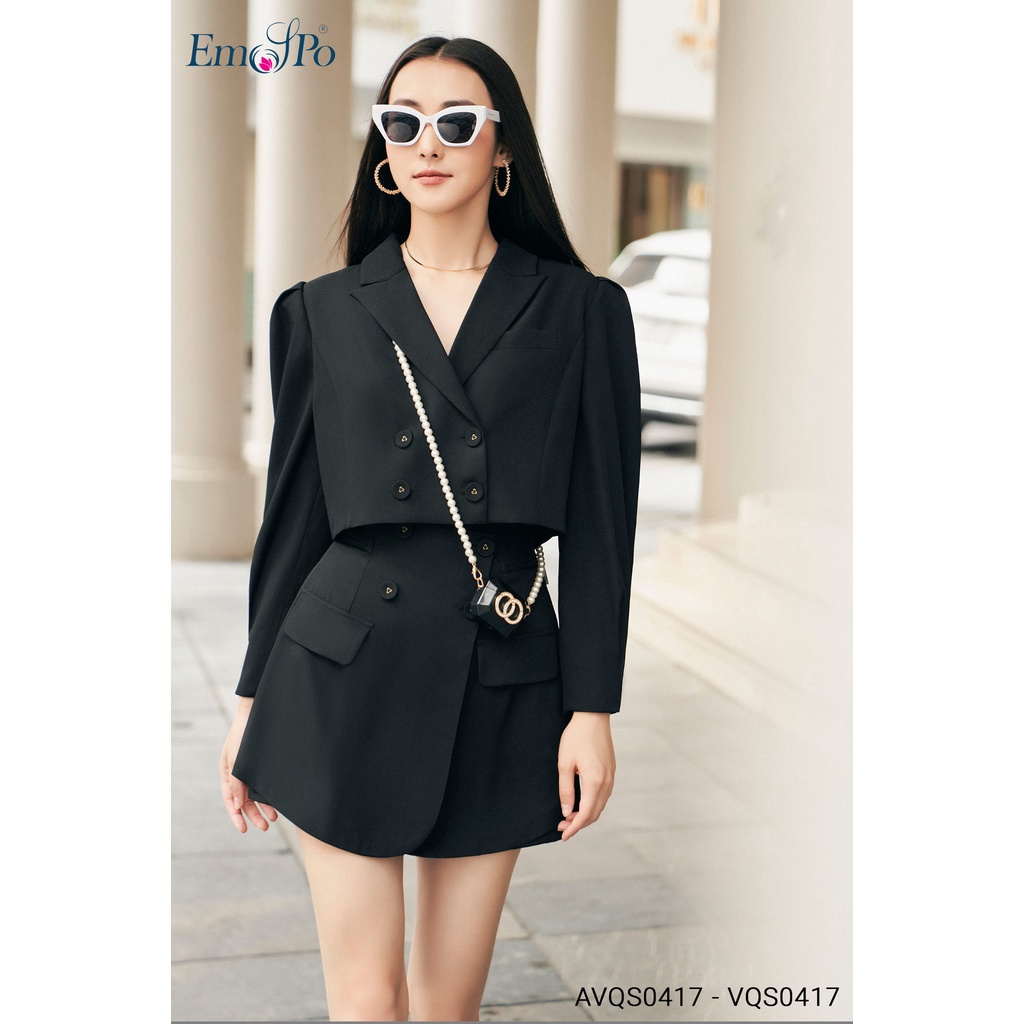 Áo vest dáng ngắn Emspo giao khuy 4 cúc AVQS0417