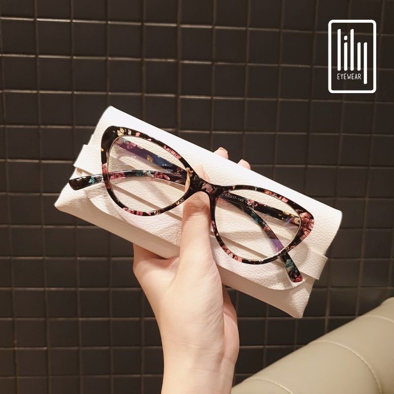 Gọng kính cận mắt mèo nhựa dẻo thời trang nữ Lilyeyewear 2383 nhiều màu - Lọc ánh sáng xanh | BigBuy360 - bigbuy360.vn