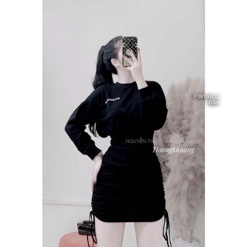 ☘️ĐẦM BODY THÊU CHỮ RÚT DÂY 2 BÊN ☘️CHẤT VẢI DÀY CHỐNG LỘ CHIZISHOP