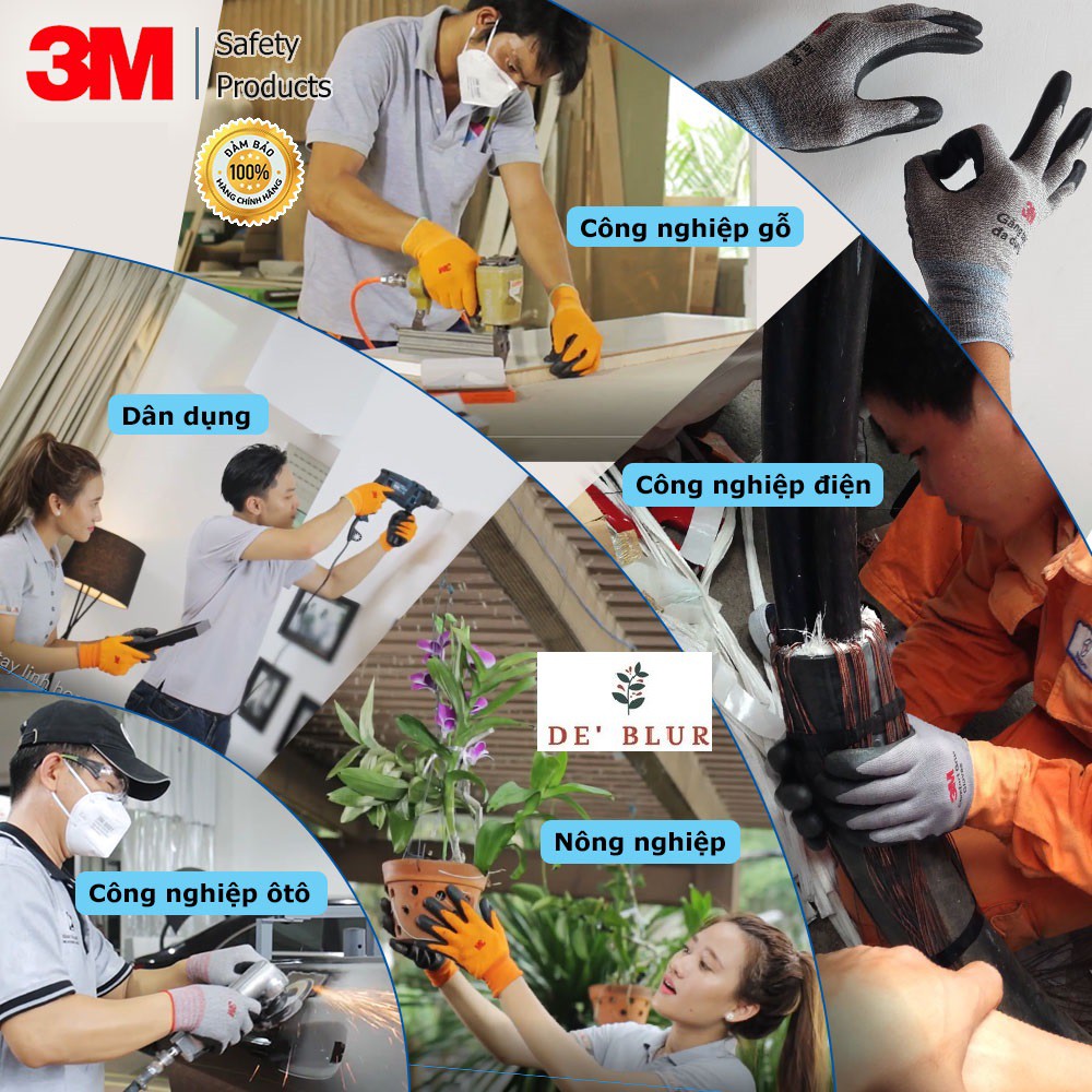 Găng tay đa dụng 3M - Găng tay bảo hộ đa năng làm vườn, khuân vác, sữa chữa, lái xe, bảo trì, thi công - Chính hãng
