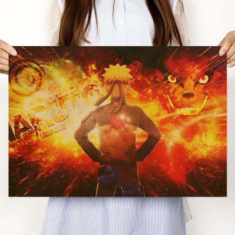 Poster Anime Naruto Dán Tường kích thước 51*35cm - Tranh Nhân vật Anime Naruto Dán Tường Siêu Đẹp