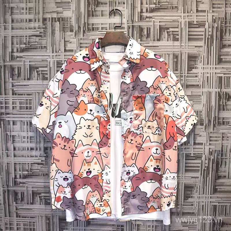 Áo Thun Tay Ngắn Họa Tiết In Thời Trang Phong Cách Hàn Năng Động Cho Nam