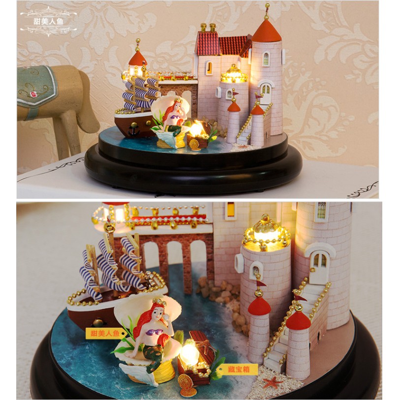 Mô hình nhà búp bê DIY - Nàng tiên cá truyện cổ Andersen - Mermaid DTT-09