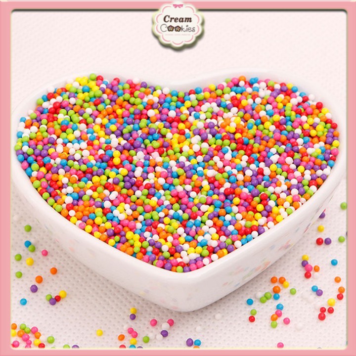 Kẹo Cốm - Kẹo Trang Trí 7 Màu-Kẹo Bông Đường Trang Trí Bánh Kem 100g