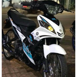Tem rời Exciter nhỏ trắng đen phối xanh