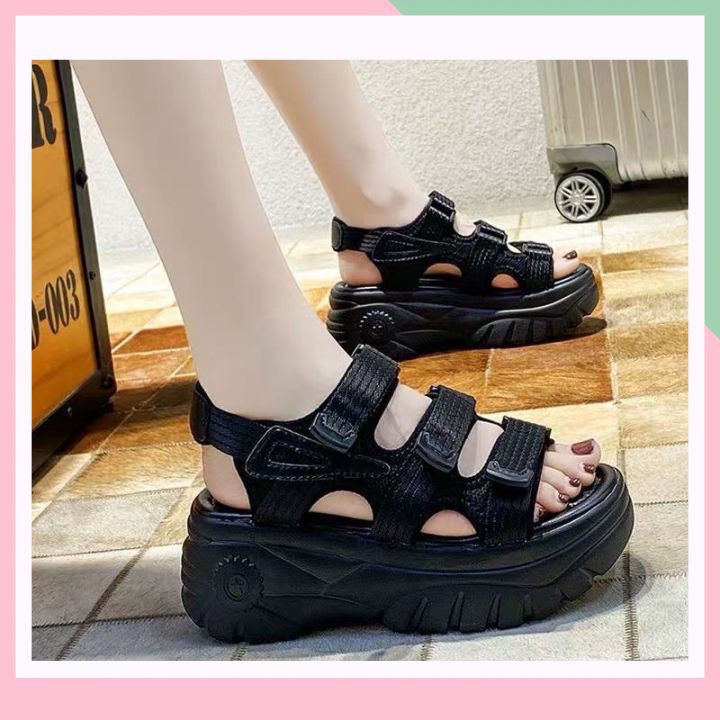 Giày Sandal - Sandals đi học ulzzang dáng basic quai dán