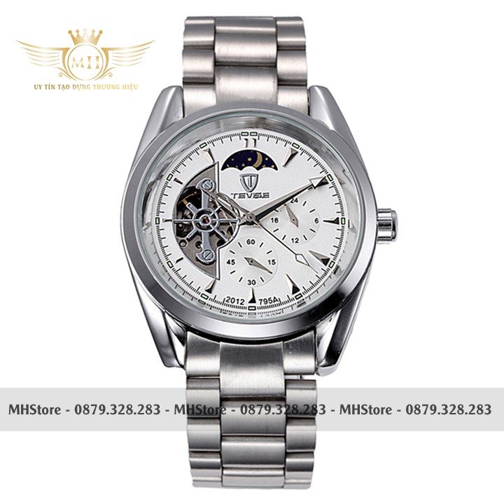 Đồng hồ cơ nam Tevise 795A chính hãng dây thép không gỉ, cơ automatic lộ máy chạy 5 kim đẹp giá rẻ [Tặng tháo dây] | BigBuy360 - bigbuy360.vn