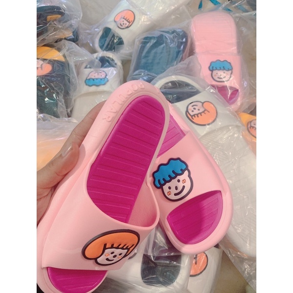 [MÃ HOT] DÉP NHỰA QUAI NGANG PVC HOẠ TIẾT CUTE