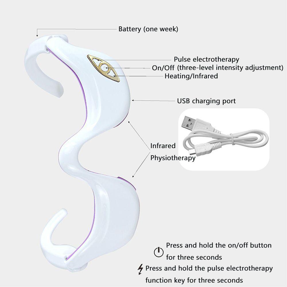 Máy Massage Mắt Thông Minh EMS Giúp Giảm Mệt Mỏi Loại Bỏ Quầng Thâm