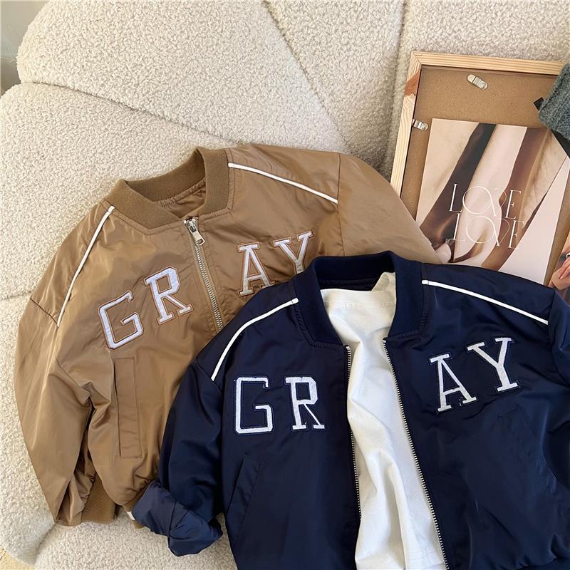 Hàng Mới Về Áo Khoác Bóng Chày Ngắn Có Khóa Kéo Thêu Họa Tiết Phong Cách Nhật Bản 2022 Mới Cho Mẹ Và Bé
