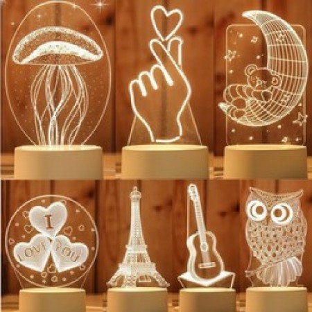 Đèn led trang trí 3D