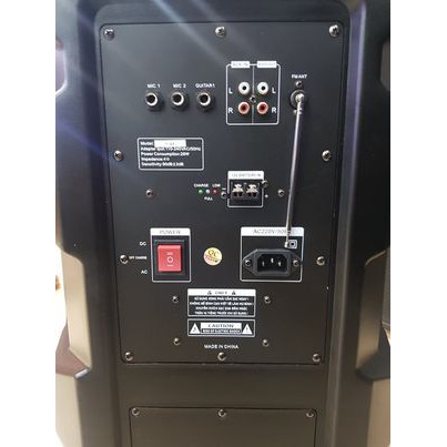 Loa kéo Karaoke Bluetooth JBA T6A: Bass 40, Có 2 Micro không dây đi kèm